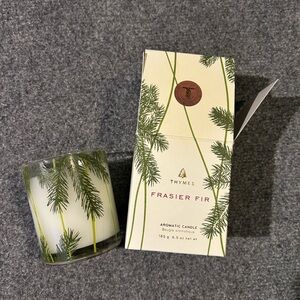 Thymes Frasier Fir Aromatic Candle,  New!